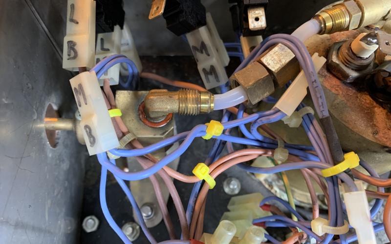 Ontkoppeling boiler en stoompijp