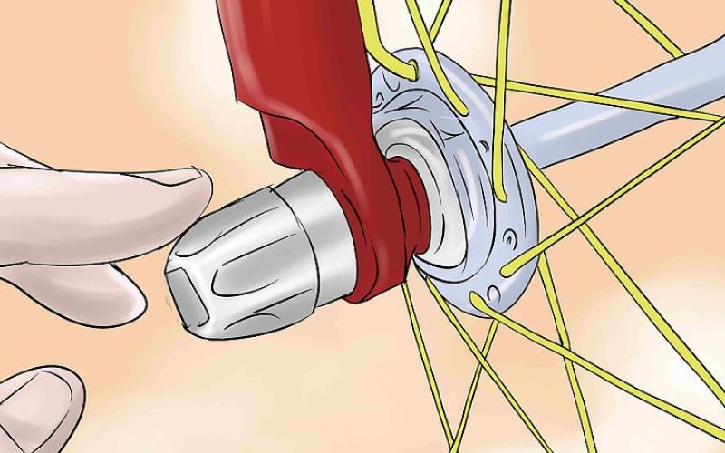Secure the tire into the bike frame
