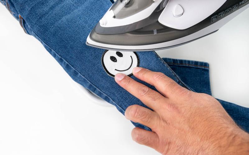 Aufbügeln der Applikation