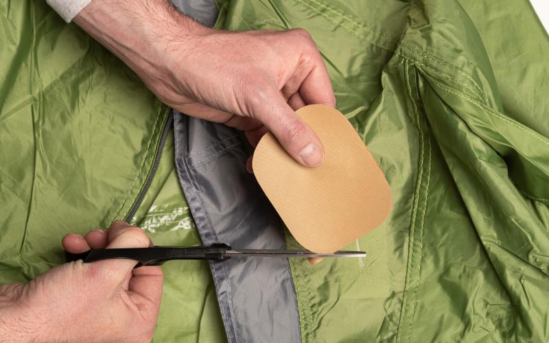 Cutting the repair fabric to size