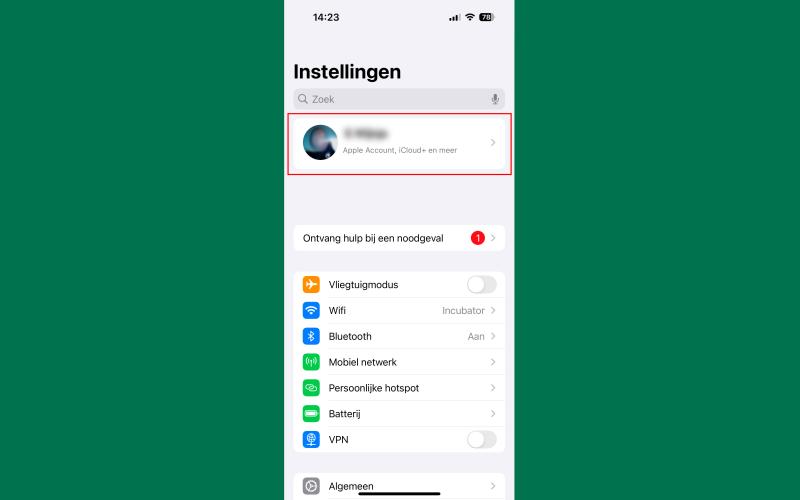 Back-up maken via iCloud