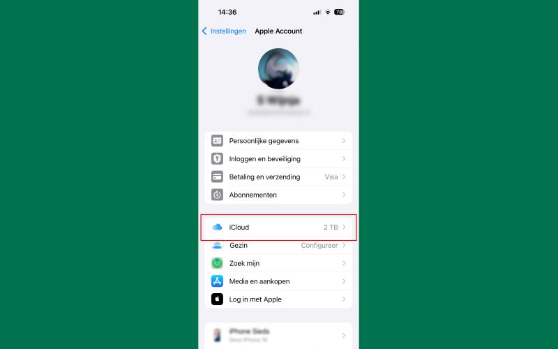 Back-up maken via iCloud